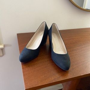 Cole Haan Black Suede Wedge Pump
